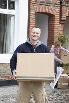 Moving van for house removals in Walworth on a residential street