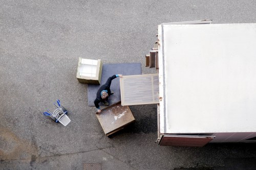 Packed boxes ready for local removals in Walworth