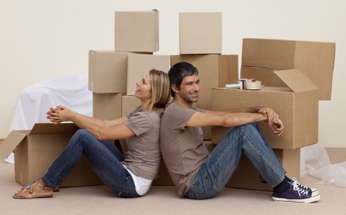 Organized paper files stored in labeled boxes for Walworth businesses